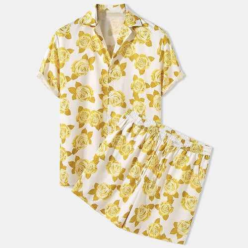 Short Sleeve Beach Shirt With Short Pants