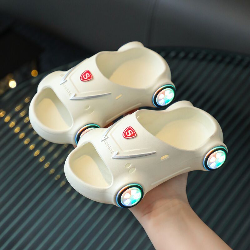 Kids Glowing Slippers Cartoon Car Sandals - My Beach Kit