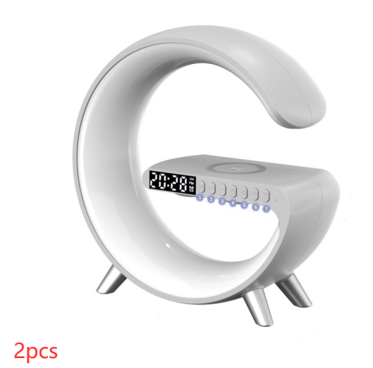 2023 New Intelligent G Shaped LED Lamp Bluetooth Speake Wireless Charger Atmosphere Lamp App Control For Bedroom Home Decor - My Beach Kit