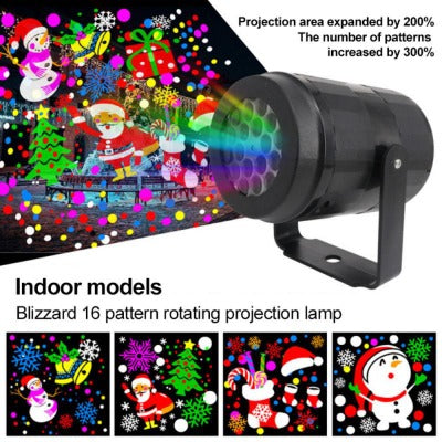 2023 Christmas Party Lights Snowflake Projector Light Led Stage Light Rotating Xmas Pattern Outdoor Holiday Lighting Garden Christmas Decor - My Beach Kit