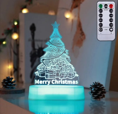 Christmas Decoration 3D Lamp Acrylic LED Night Lights - My Beach Kit