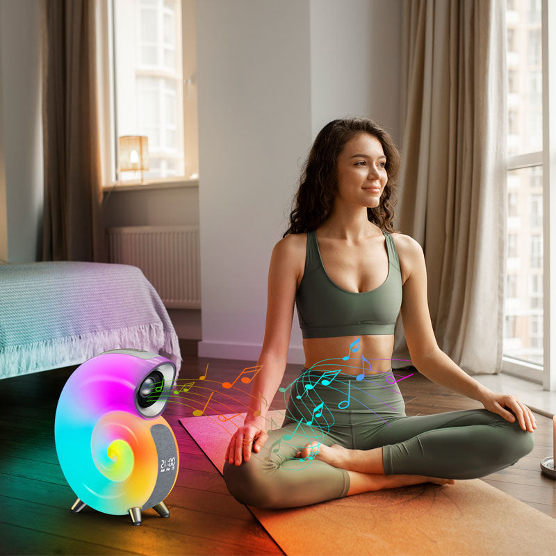 Conch Smart RGB Atmosphere Light Bluetooth Speaker Alarm Clock Wake-up Lamp White Noise Machine For Sleeping Baby APP Control - My Beach Kit