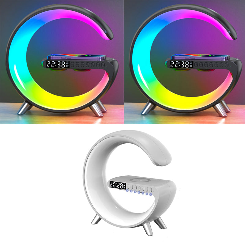 2023 New Intelligent G Shaped LED Lamp Bluetooth Speake Wireless Charger Atmosphere Lamp App Control For Bedroom Home Decor - My Beach Kit