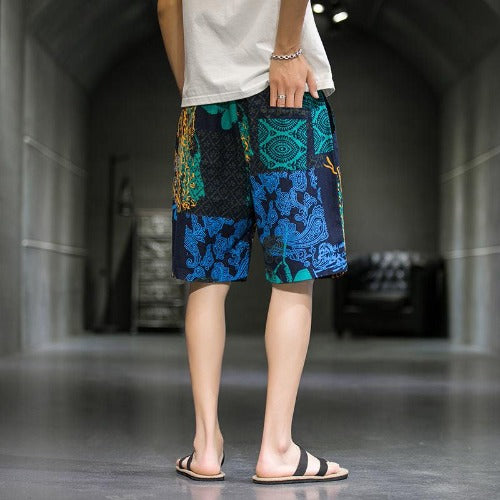 Chinese Style Cotton Linen Beach Shorts - My Beach Kit