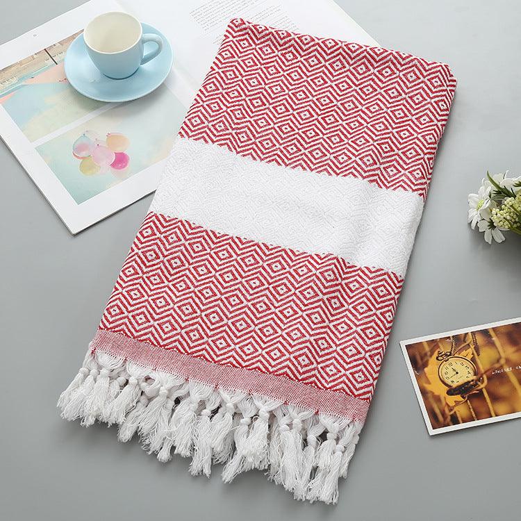 Turkish Fringed Beach Towel - My Beach Kit