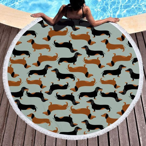 Round printed beach towel - My Beach Kit