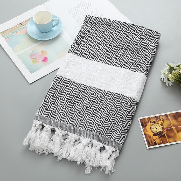 Turkish Fringed Beach Towel - My Beach Kit