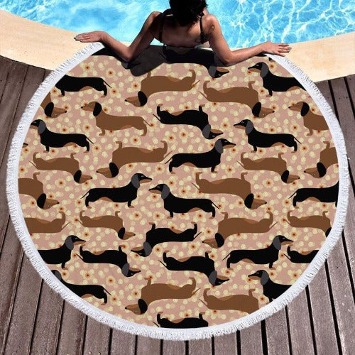 Round printed beach towel - My Beach Kit