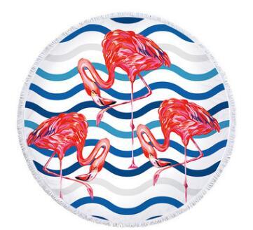 Flamingo Round Beach Towel - My Beach Kit