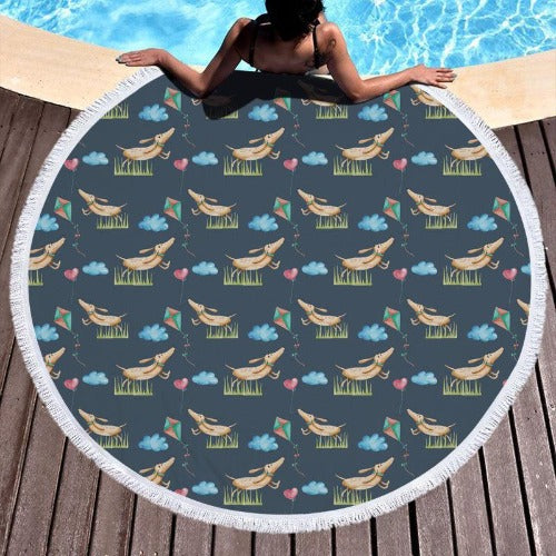 Round printed beach towel - My Beach Kit