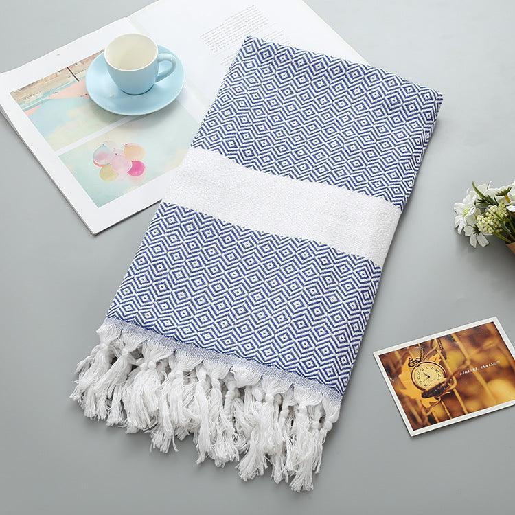 Turkish Fringed Beach Towel - My Beach Kit