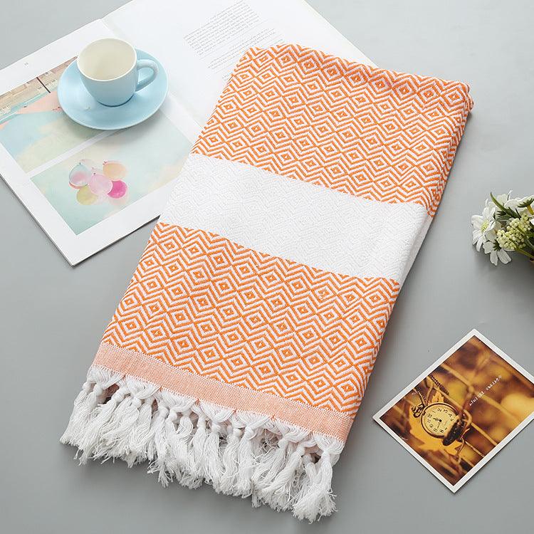 Turkish Fringed Beach Towel - My Beach Kit