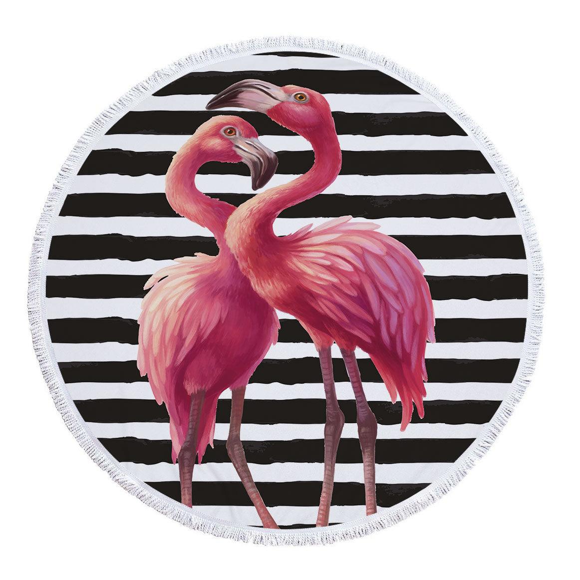 Flamingo round beach towel - My Beach Kit