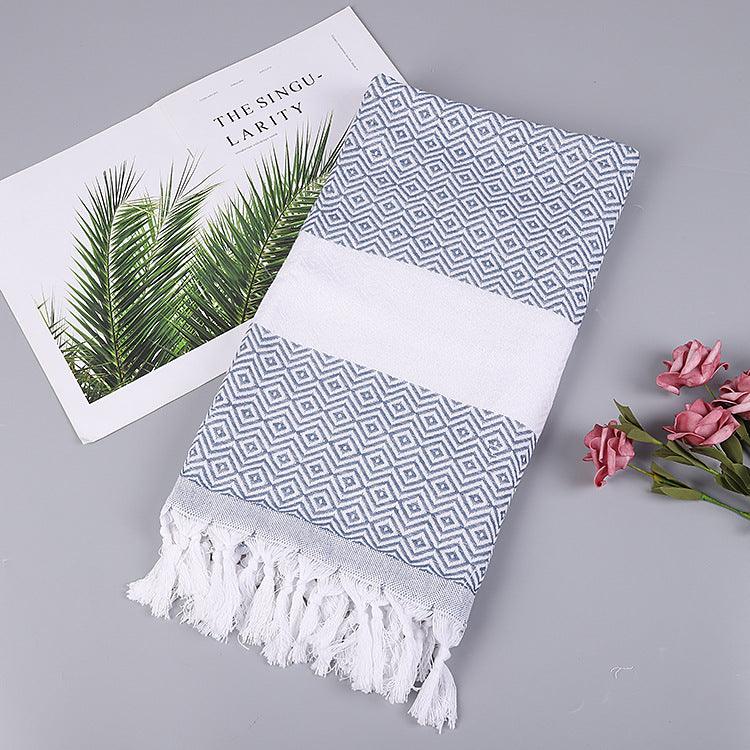 Turkish Fringed Beach Towel - My Beach Kit