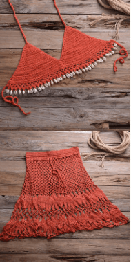 Hand-knitted Beach Split Bikini - My Beach Kit