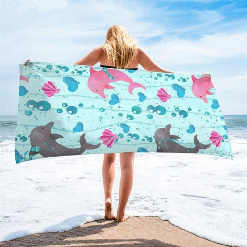 Square Printed Beach Towel - My Beach Kit