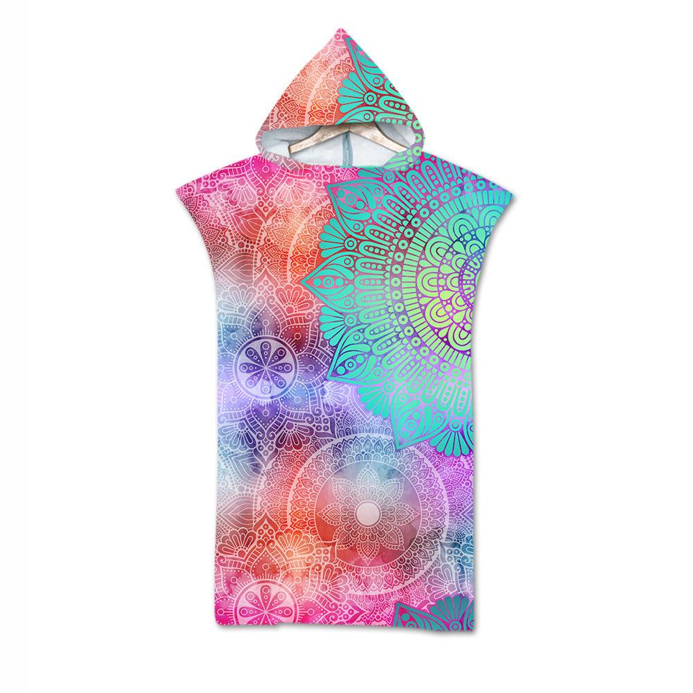 Cloak Geometric Print Hooded Towel - My Beach Kit