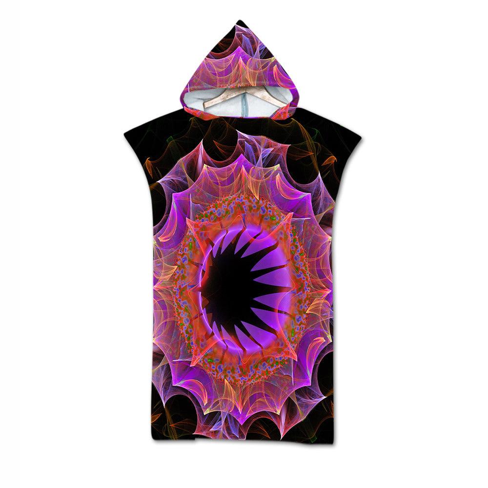 Cloak Geometric Print Hooded Towel - My Beach Kit