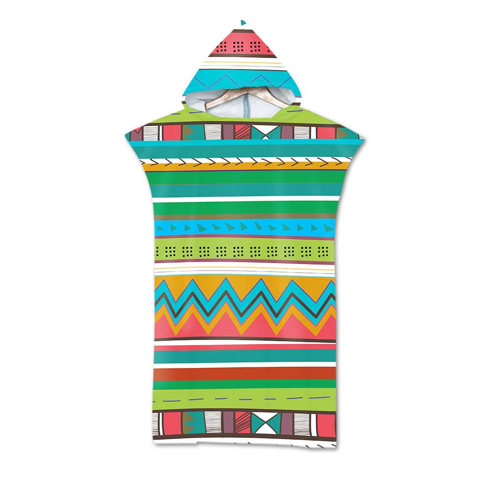 Cloak Geometric Print Hooded Towel - My Beach Kit