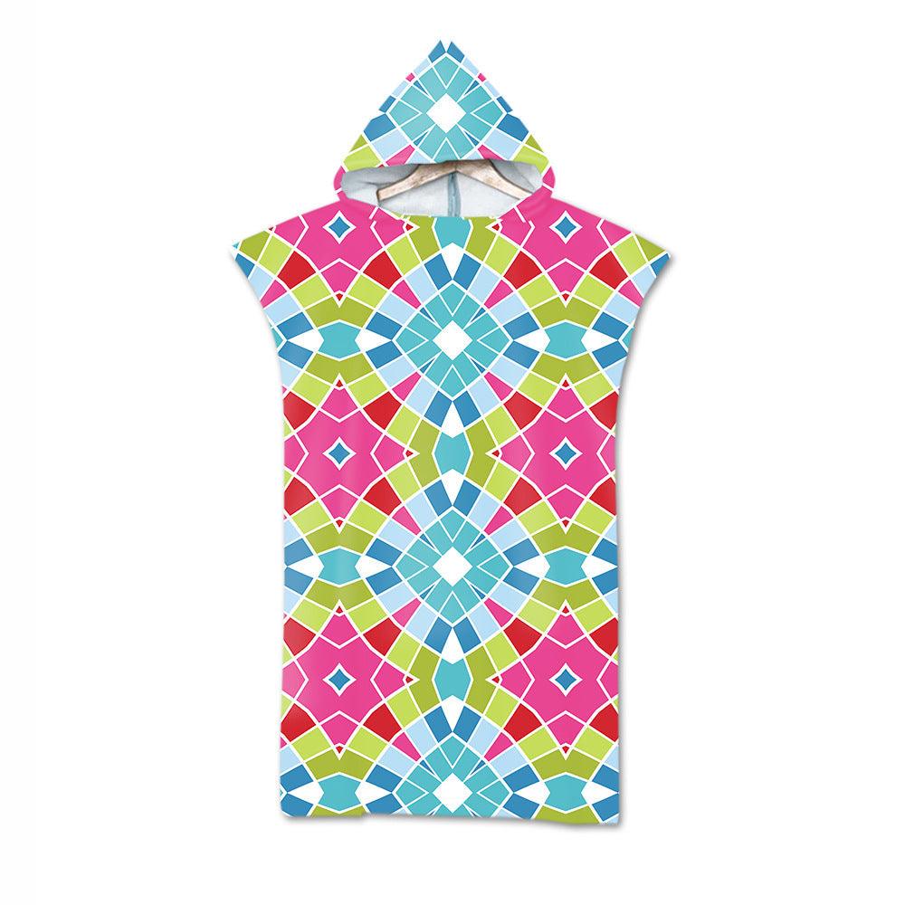 Cloak Geometric Print Hooded Towel - My Beach Kit