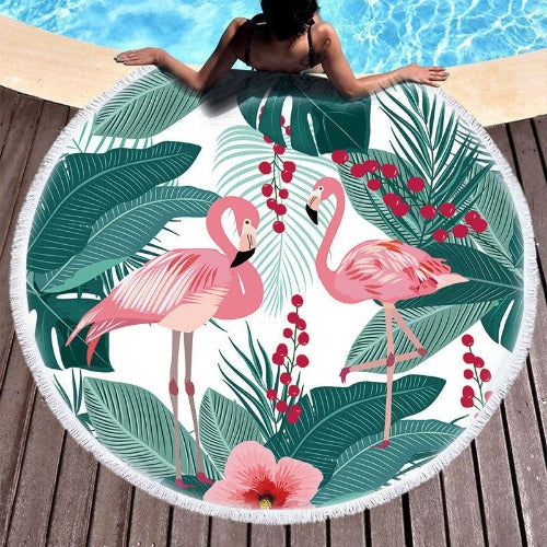 Round Printed Beach Towel - My Beach Kit