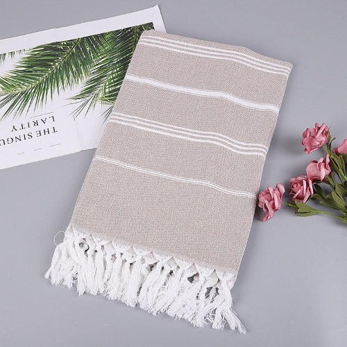 Turkish Striped Cotton Towel - My Beach Kit