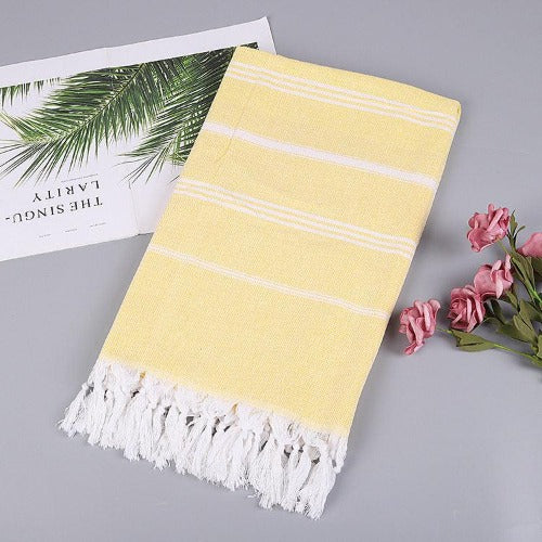 Turkish Striped Cotton Towel - My Beach Kit