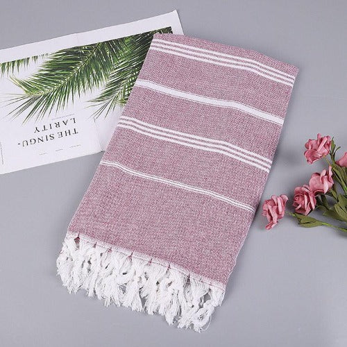 Turkish Striped Cotton Towel - My Beach Kit