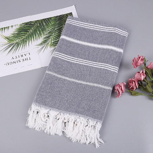 Turkish Striped Cotton Towel - My Beach Kit