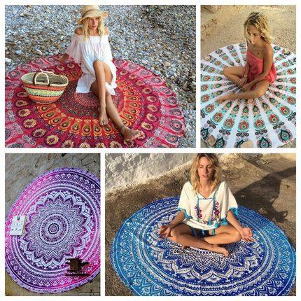 Vacation Lightweight Printed Round Beach Mat - My Beach Kit