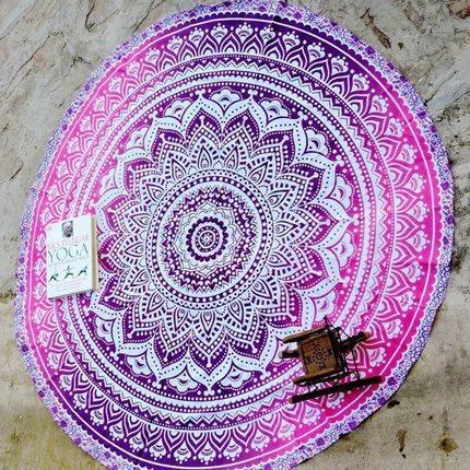 Vacation Lightweight Printed Round Beach Mat - My Beach Kit