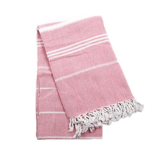 Polyester Cotton Turkish Fringed Beach Towel - My Beach Kit