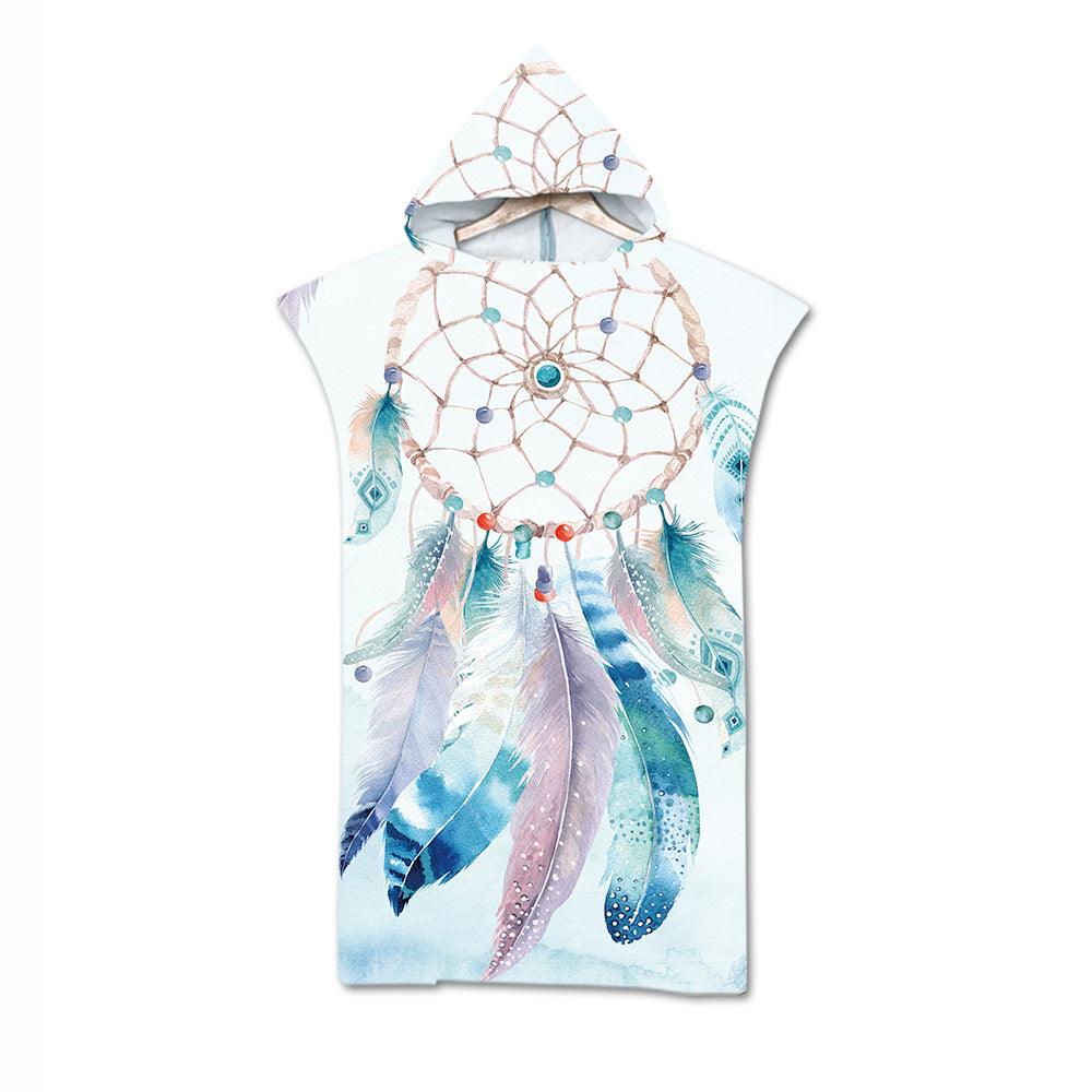 Cloak Geometric Print Hooded Towel - My Beach Kit