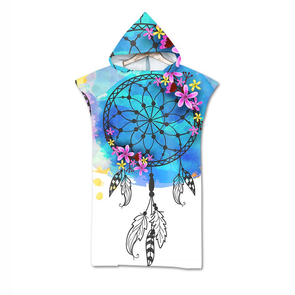 Cloak Geometric Print Hooded Towel - My Beach Kit