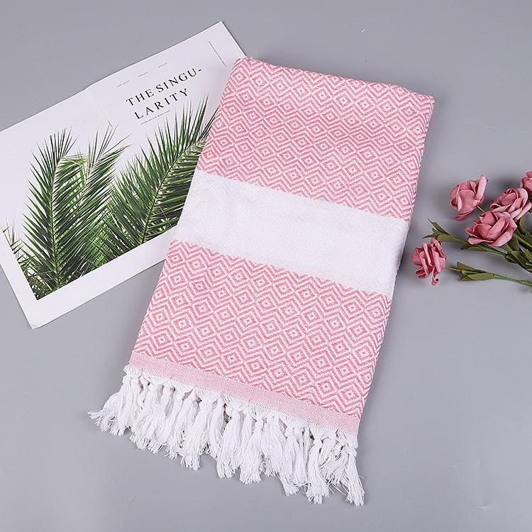 Turkish Fringed Beach Towel - My Beach Kit