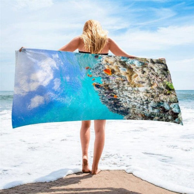 Square Printed Beach Towel - My Beach Kit