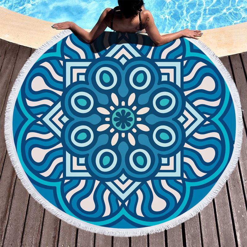 Fringed Round Beach Towel - My Beach Kit