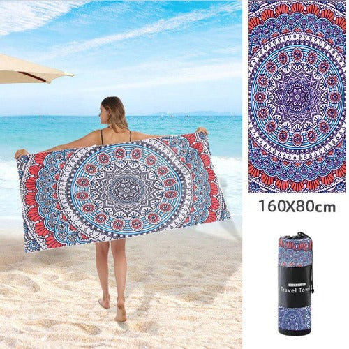 Double Sided Fleece Printed Microfiber Towel - My Beach Kit