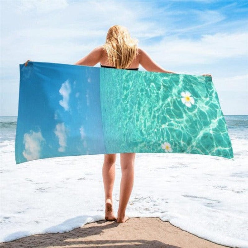 Square Printed Beach Towel - My Beach Kit