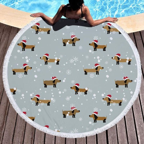 Round printed beach towel - My Beach Kit