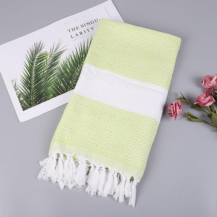 Turkish Fringed Beach Towel - My Beach Kit