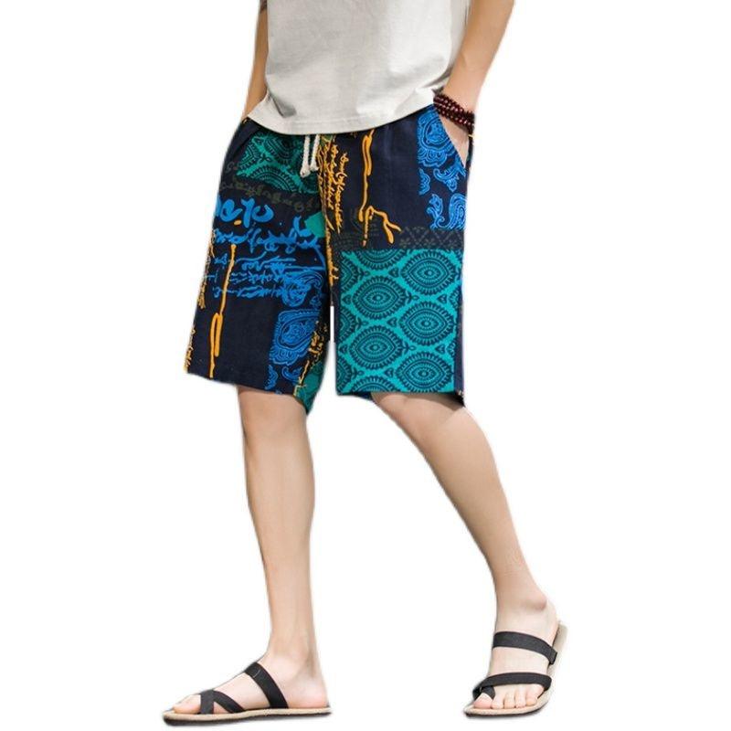 Chinese Style Cotton Linen Beach Shorts - My Beach Kit