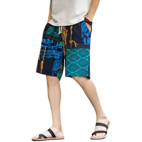 Chinese Style Cotton Linen Beach Shorts - My Beach Kit