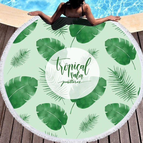 Round Leaf Beach Towel - My Beach Kit