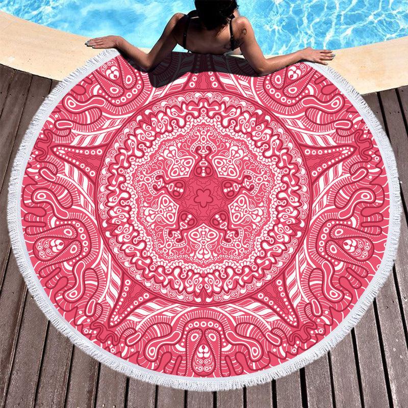 Fringed Round Beach Towel - My Beach Kit