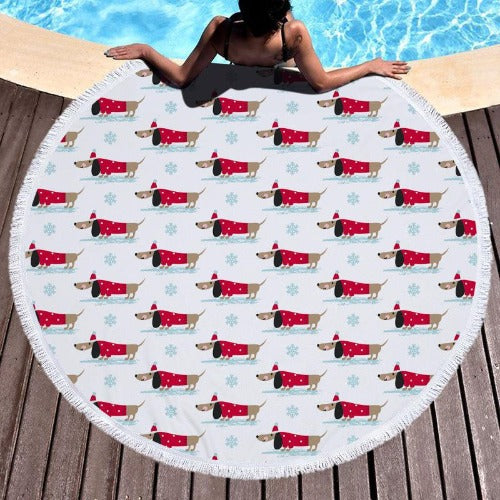 Round printed beach towel - My Beach Kit