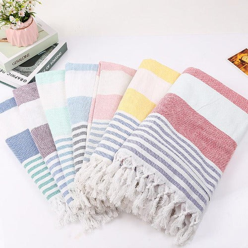 Cotton Striped Towel - My Beach Kit