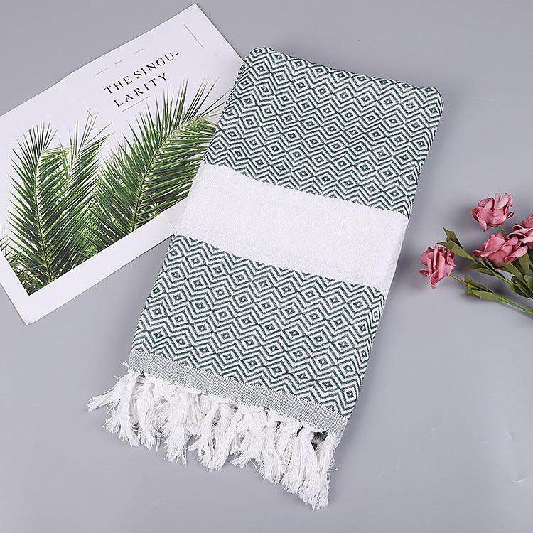 Turkish Fringed Beach Towel - My Beach Kit