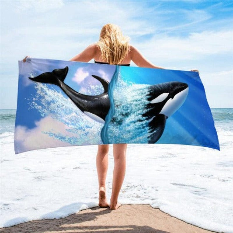 Square Printed Beach Towel - My Beach Kit