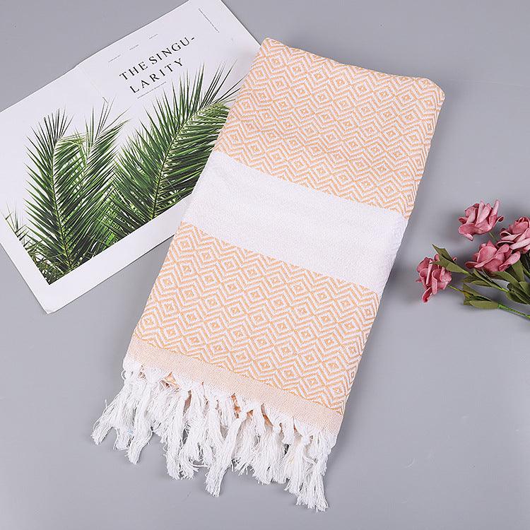 Turkish Fringed Beach Towel - My Beach Kit